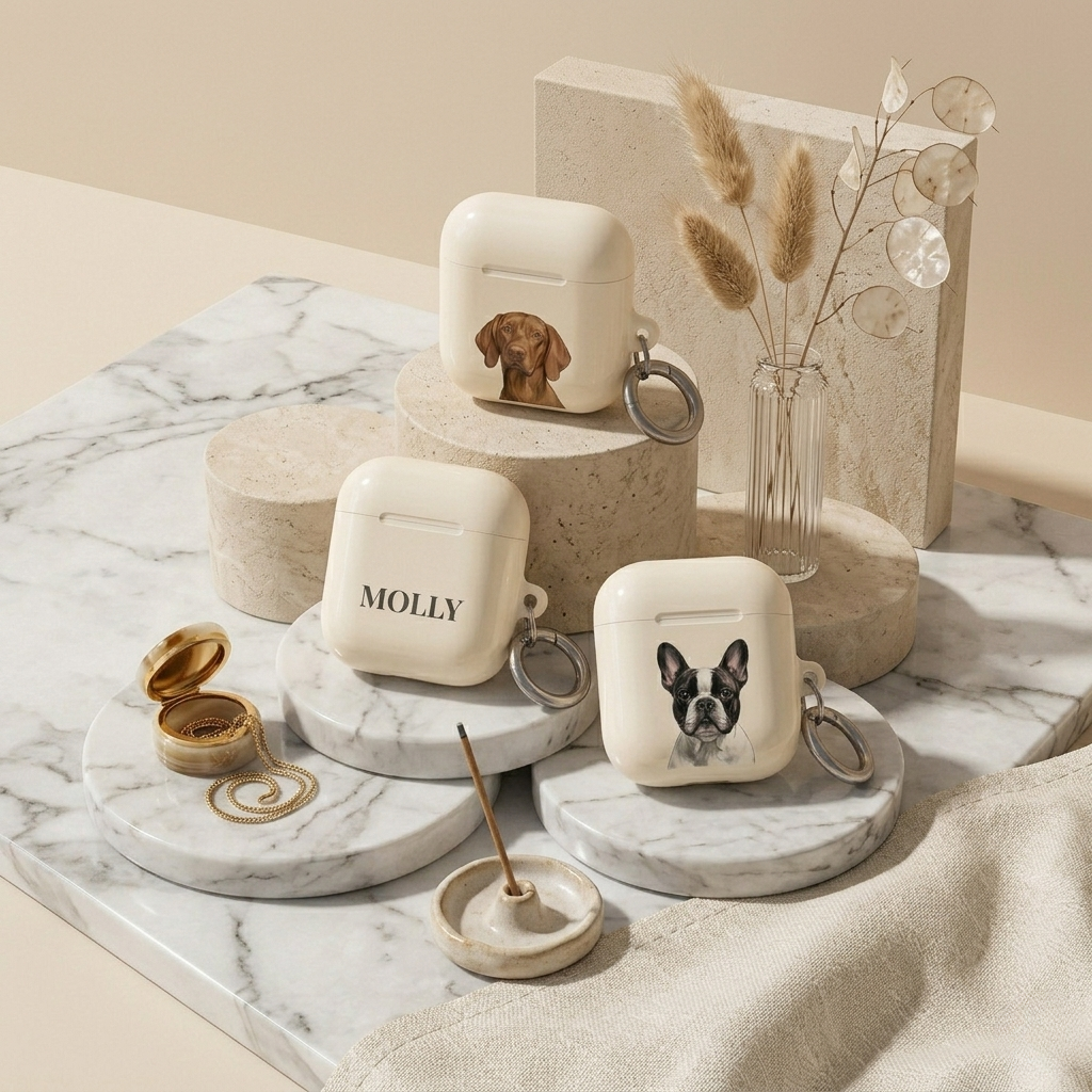 Personalised Dog Portrait AirPods® Case (Gen1 & Gen2)
